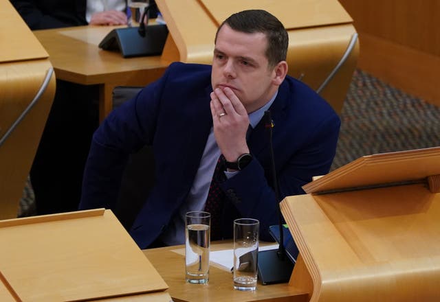 Scottish Conservative leader Douglas Ross (Andrew Milligan/PA)