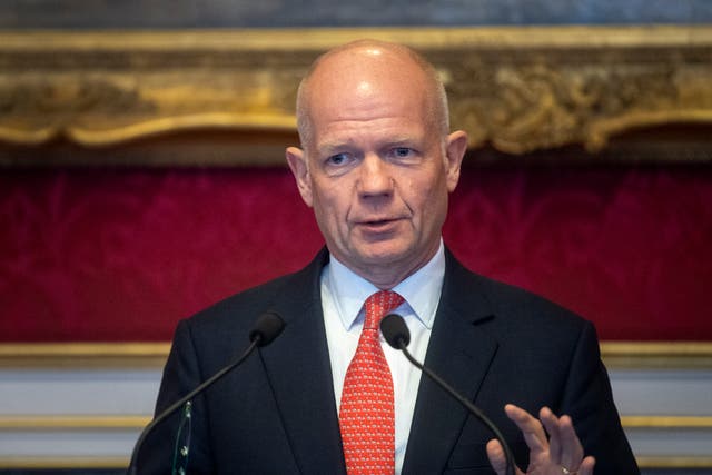 <p>Lord Hague said big firms should ‘get over and get used to’ transgender women trying to join </p>