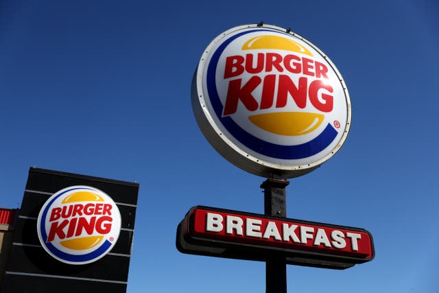 <p>A Burger King restaurant sign in Daly City, California </p>