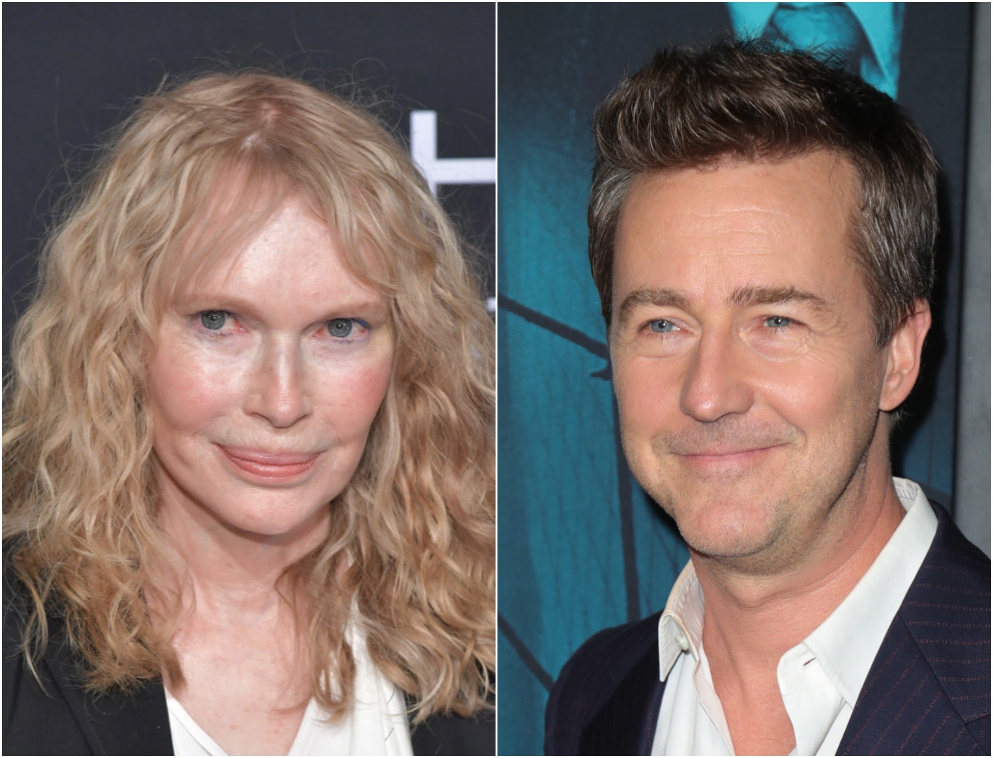 Mia Farrow y Edward Norton