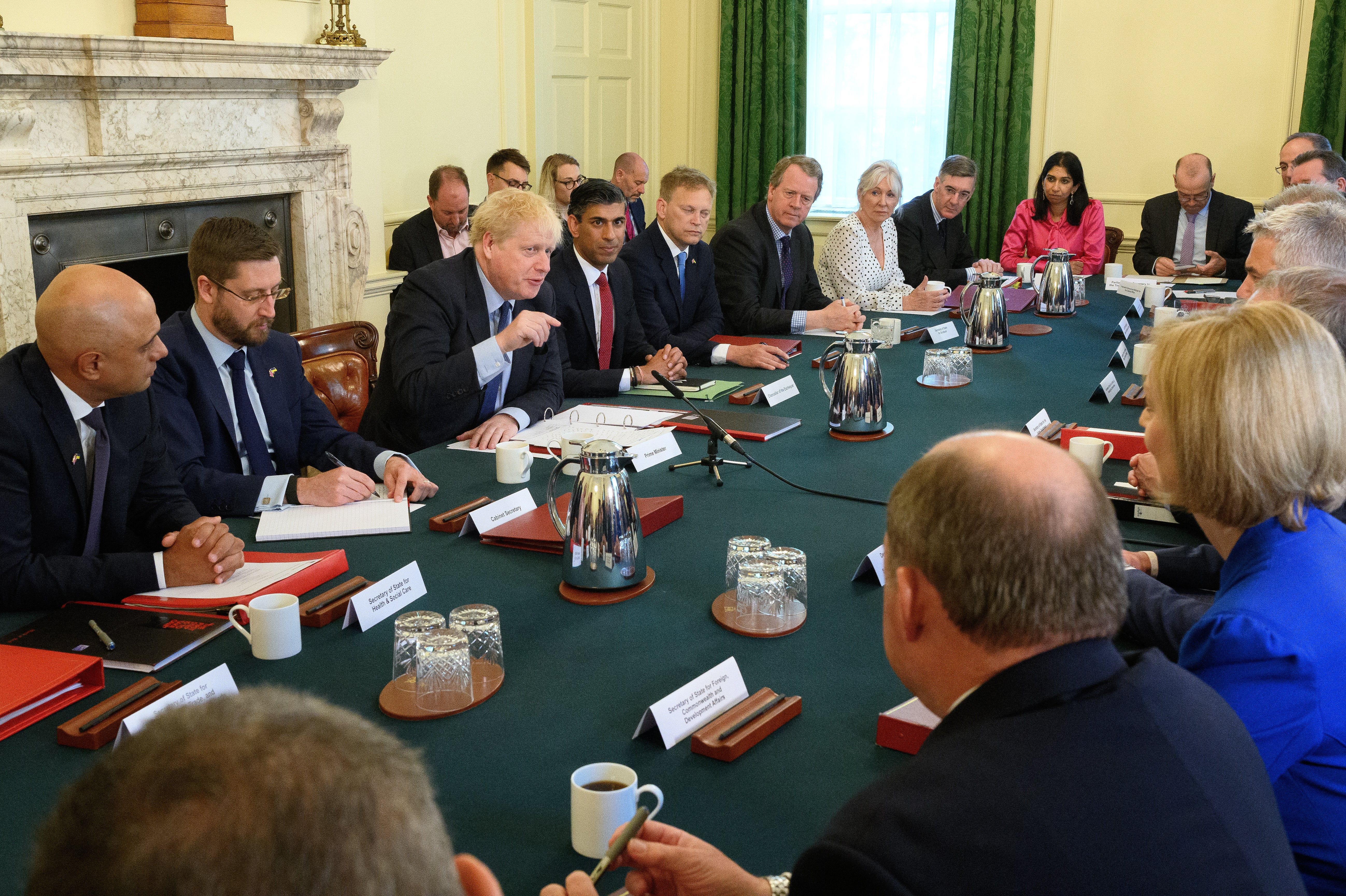 Prime Minister Boris Johnson during a Cabinet meeting at 10 Downing Street (Leon Neal/PA)