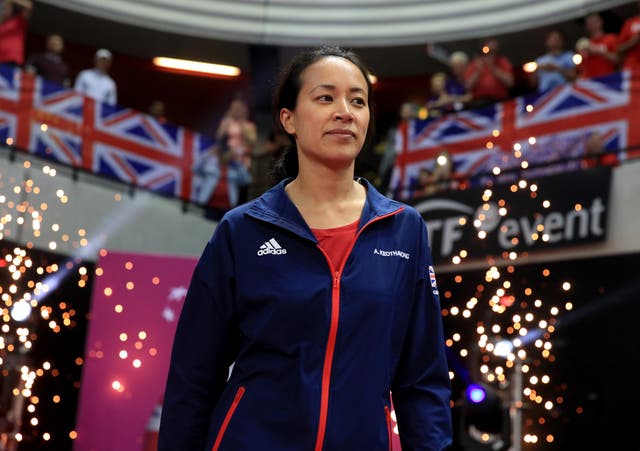 <p>Anne Keothavong defended her husband in court this week </p>