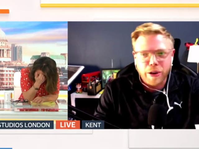 <p>Rob Beckett and Susanna Reid on ‘Good Morning Britain'</p>