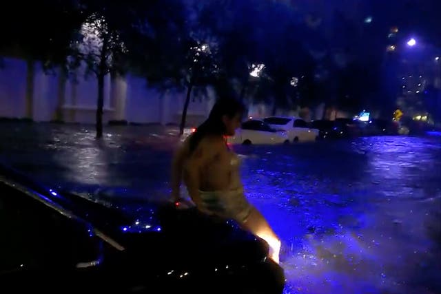 <p>A video shared on social media from Miami’s weekend flood </p>