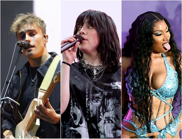 <p>Sam Fender, Billie Eilish, Megan Thee Stallion</p>