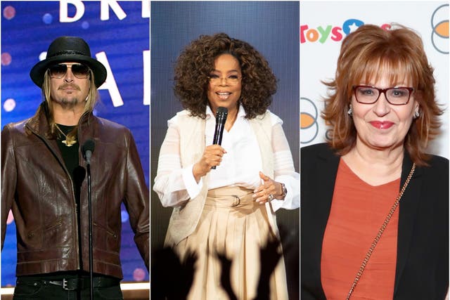 <p>Kid Rock, Oprah Winfrey, and Joy Behar</p>