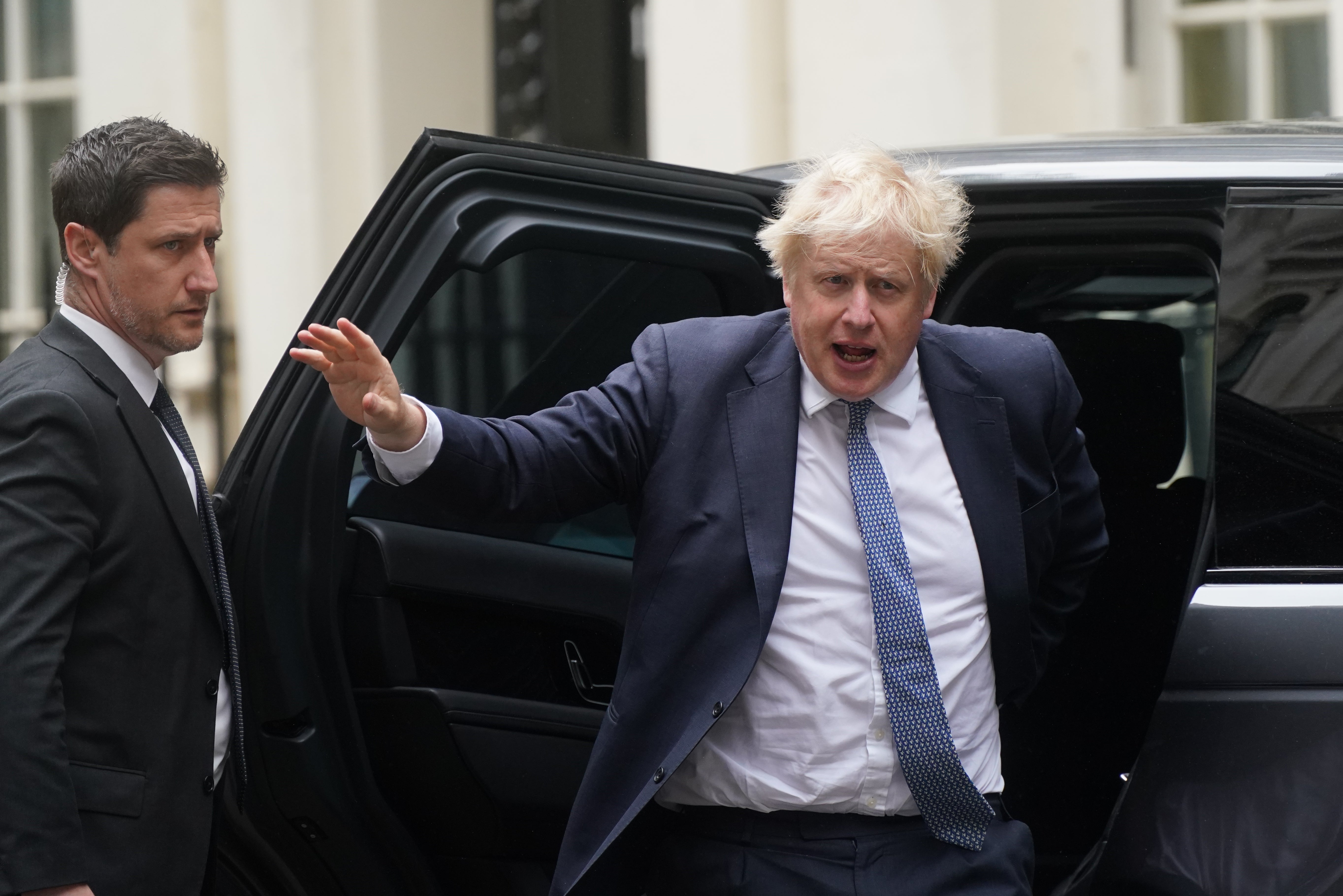 Boris Johnson returns to 10 Downing Street (Victoria Jones/PA)