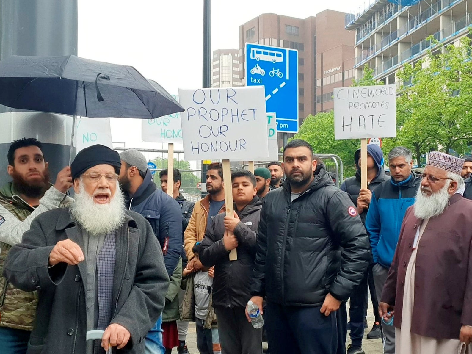 Protests were held in Bolton, Blackburn, Bradford, Sheffield and Birmingham