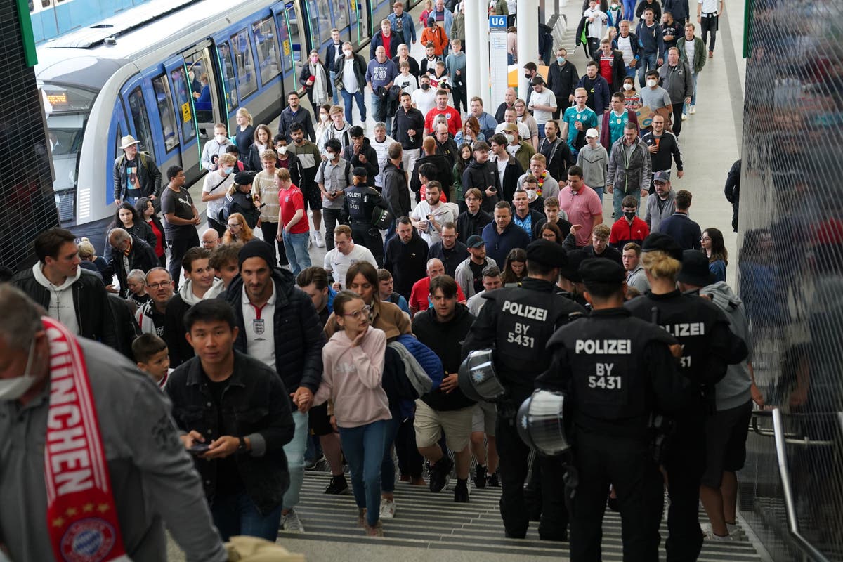 England fans stop Three Lions supporter from stealing German’s match ticket England fans stop Three Lions supporter from stealing German’s match ticket