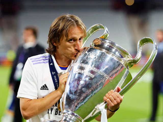<p>Luka Modric has won the Champions League five times with Real Madrid</p>