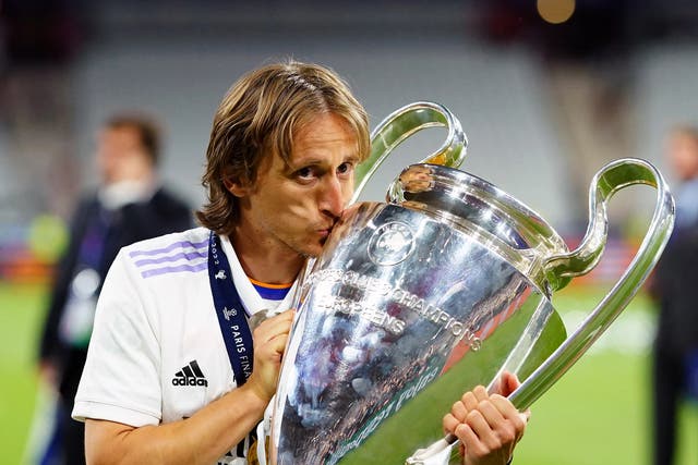 <p>Luka Modric has won the Champions League five times with Real Madrid</p>