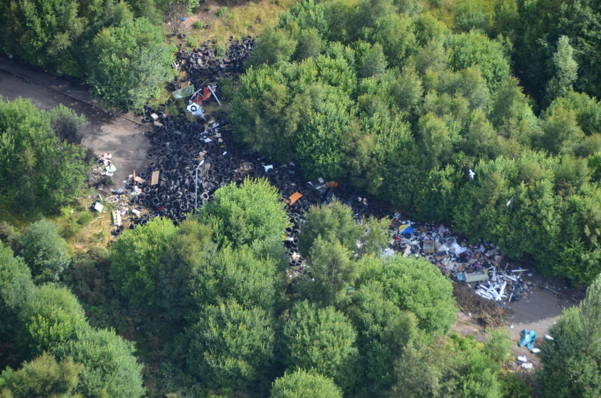 Fly-tipper who dumped 51 tonnes of tyres jailed