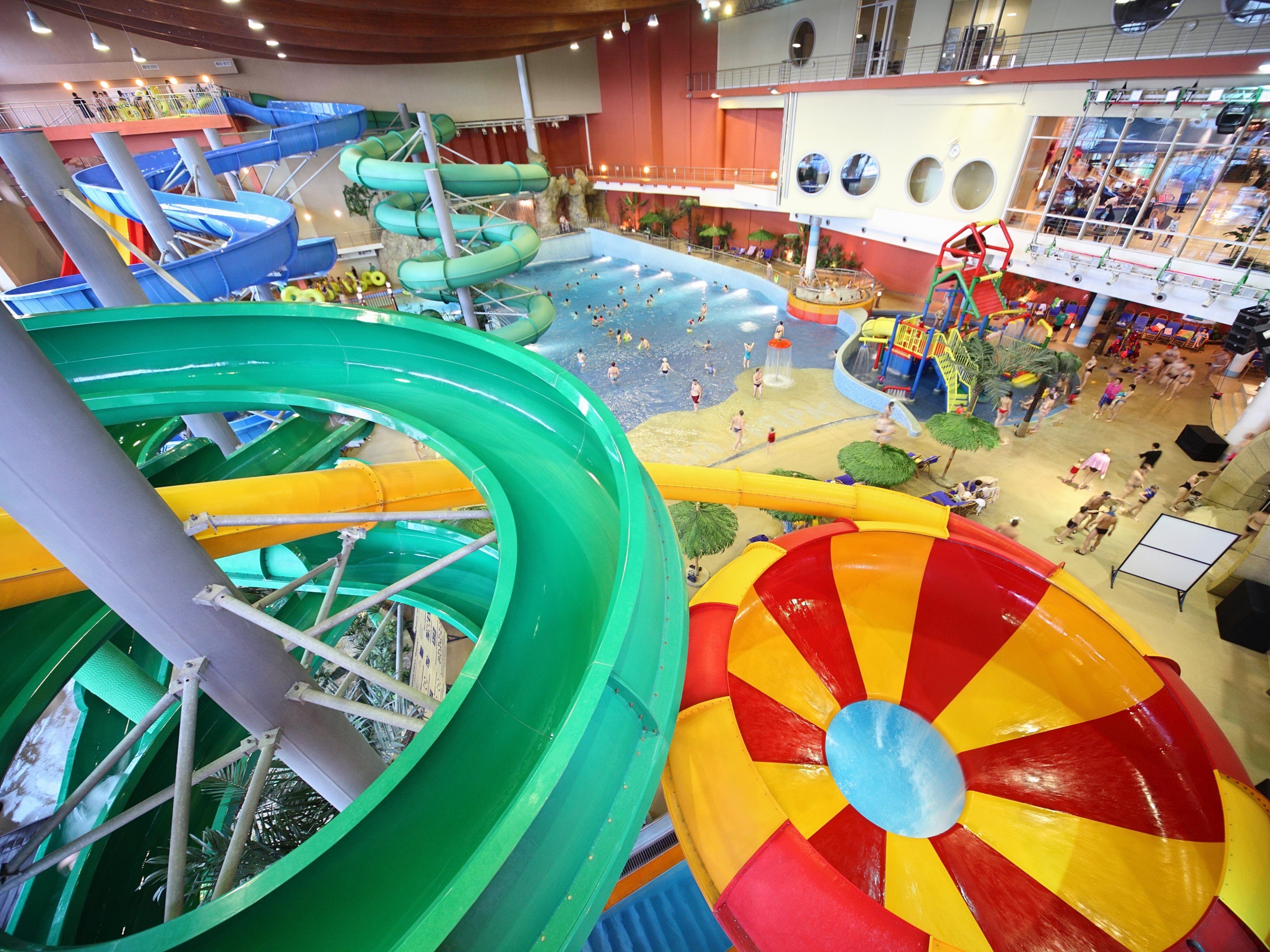 A waterpark in has been evacuated by police after visitors reported having irritated eyes and feeling nauseous (File image)