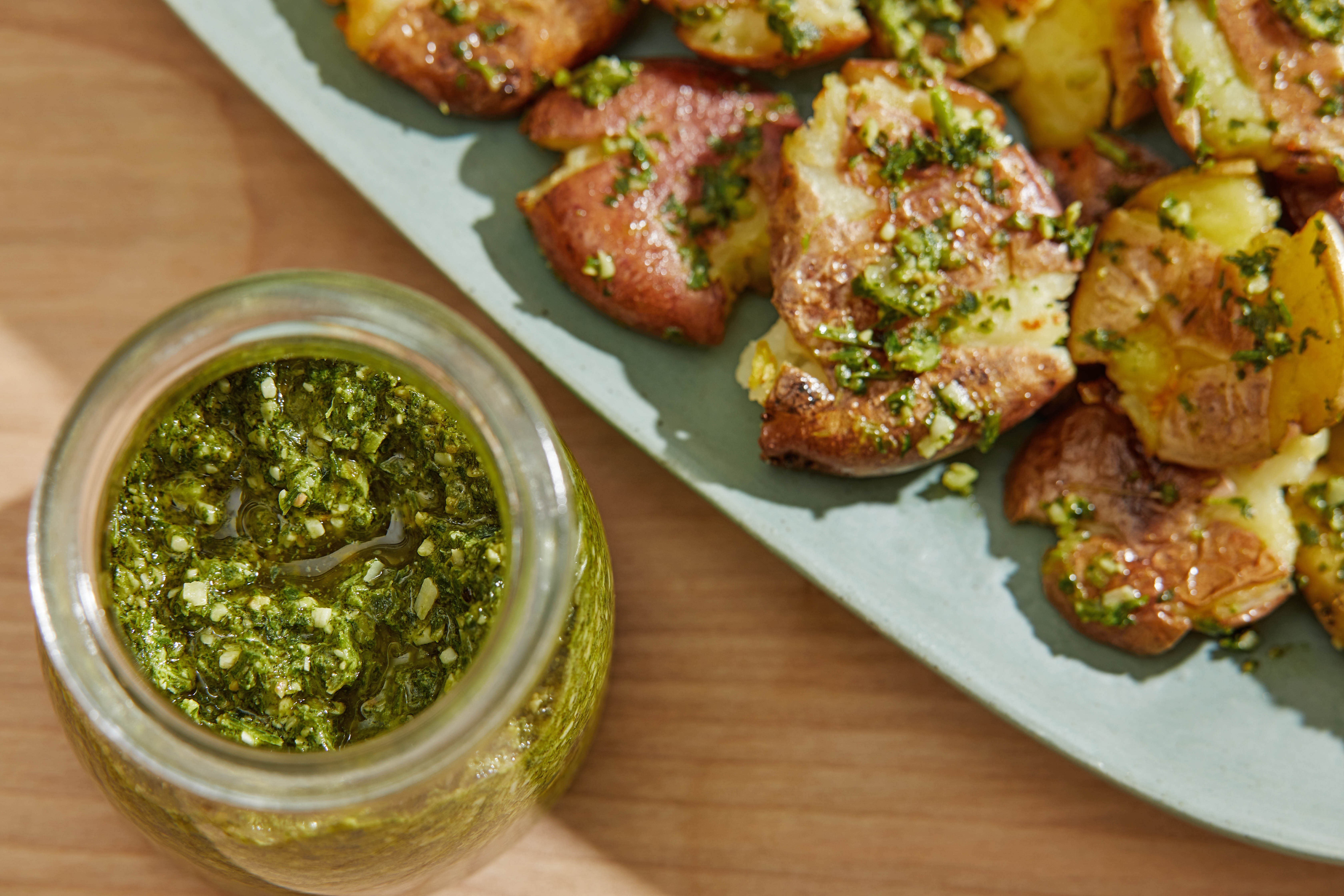 This fun twist on pesto is not only delicious, it’s healthy and also cuts down on kitchen waste