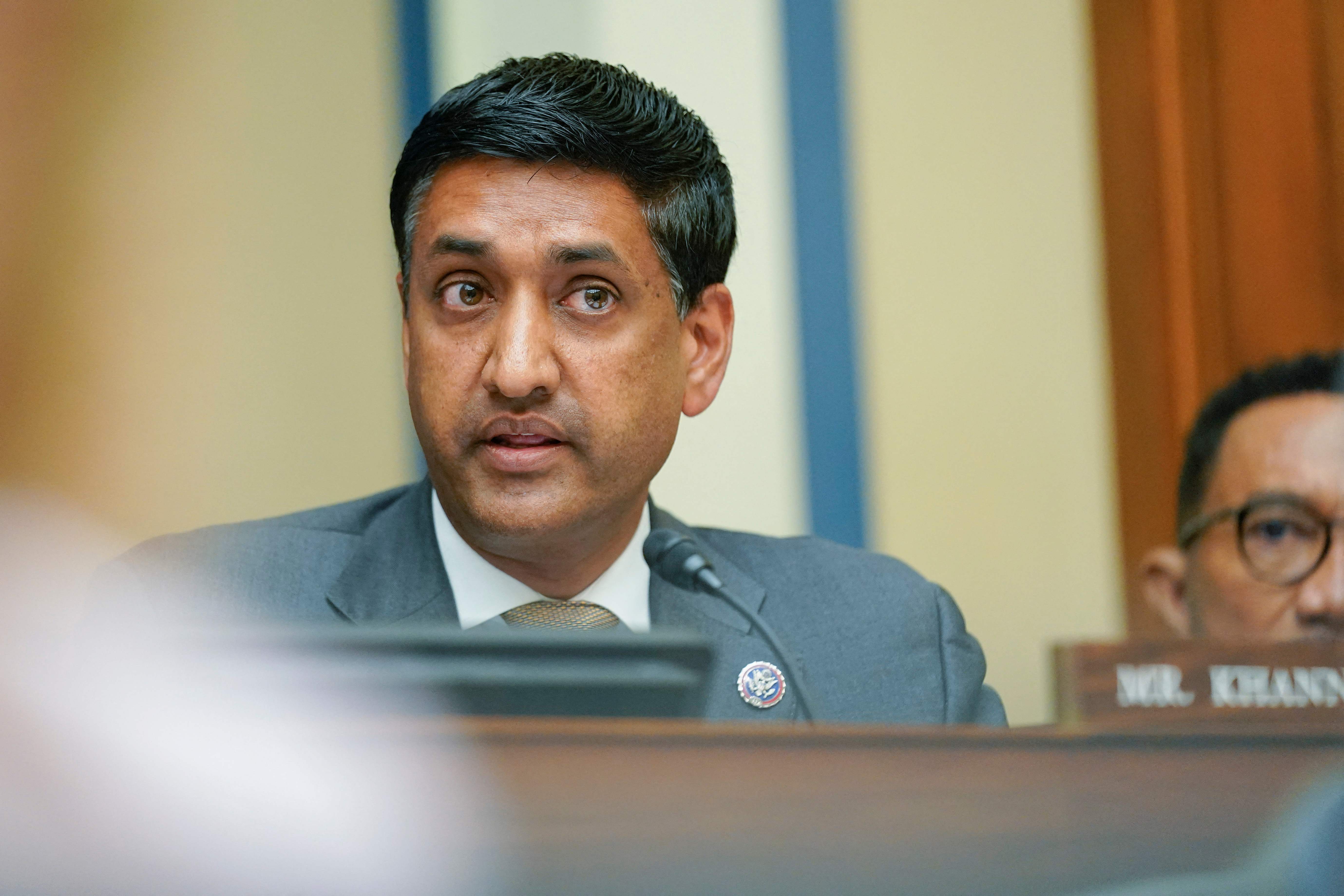 Rep. Ro Khanna, D-Calif., speaks during a House Committee on Oversight and Reform hearing on gun violence on Capitol Hill in Washington, DC, on June 8, 2022
