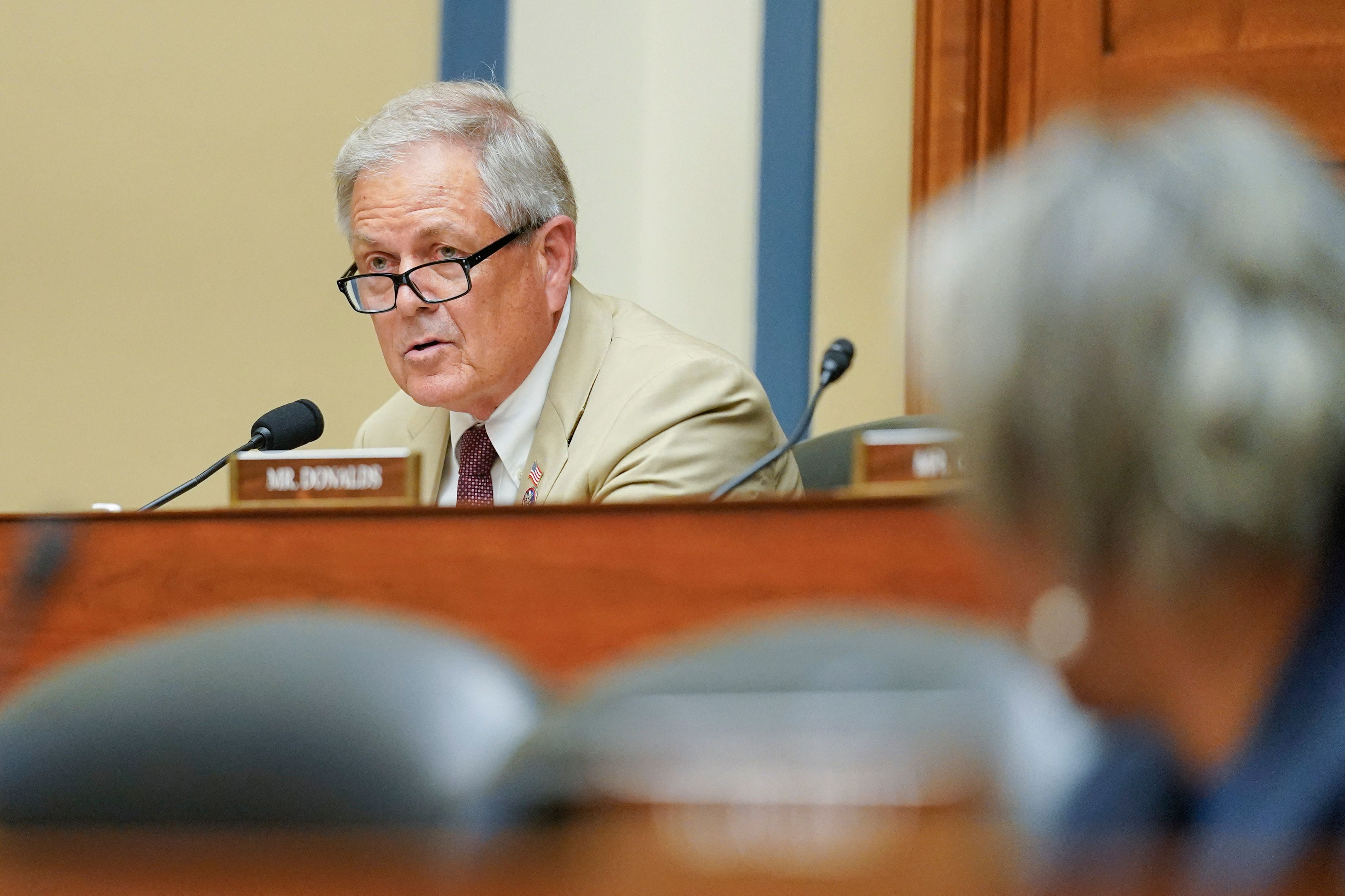 US Representative Ralph Norman (R-SC) speaks during a House Committee on Oversight and Reform hearing on gun violence on Capitol Hill in Washington, DC, on June 8, 2022