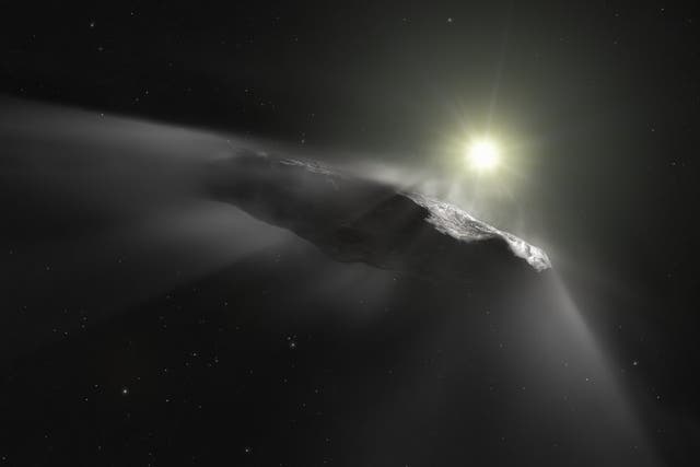 <p>An artist’s impression of the extrasolar object, which passed near the Sun in 2017</p>