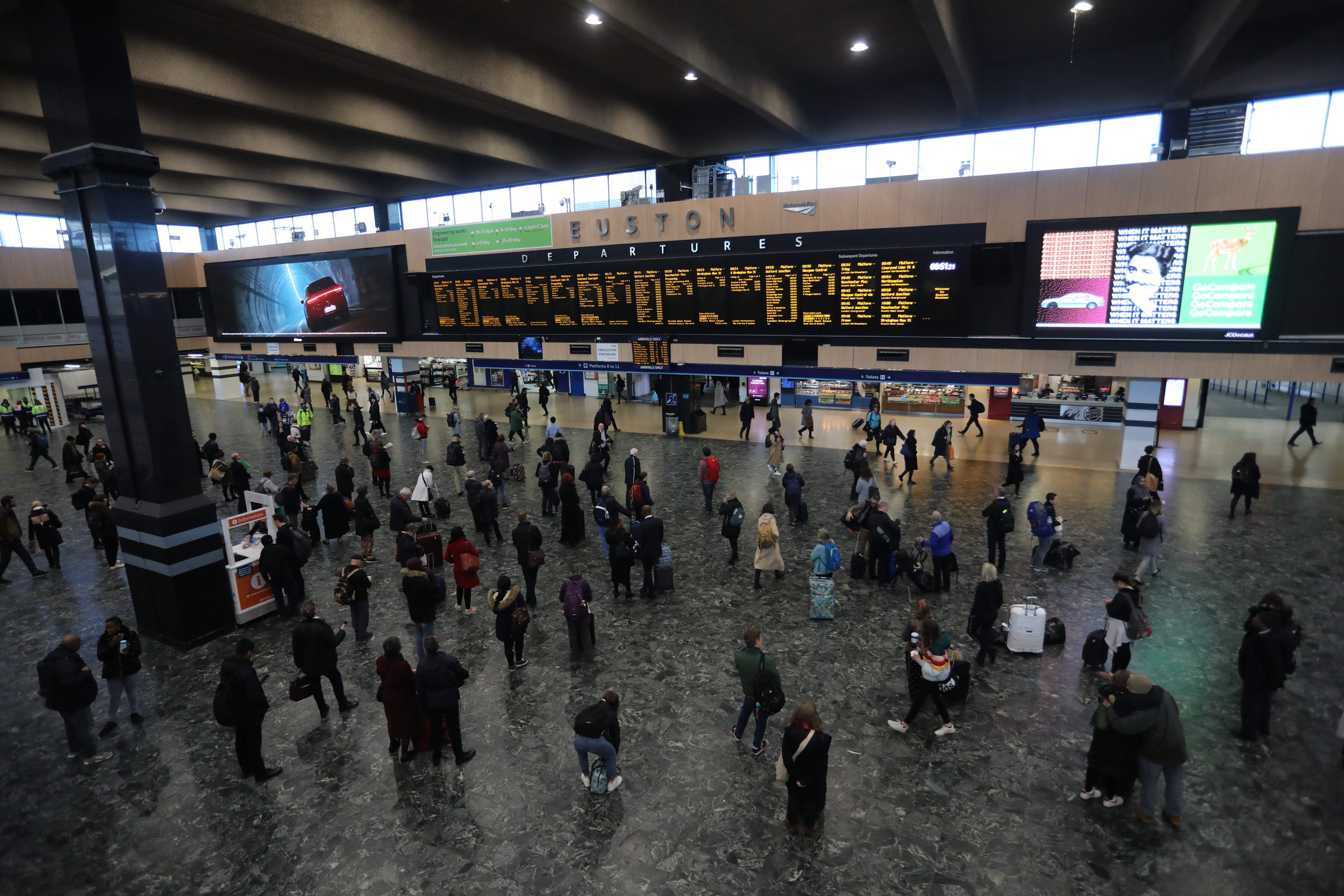 Commuters at Euston station. London is among the locations with the biggest increase in four-day-week jobs