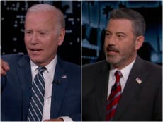 Joe Biden talks gun control with Jimmy Kimmel: ‘Don’t want to emulate Trump’s abuse of the Constitution’