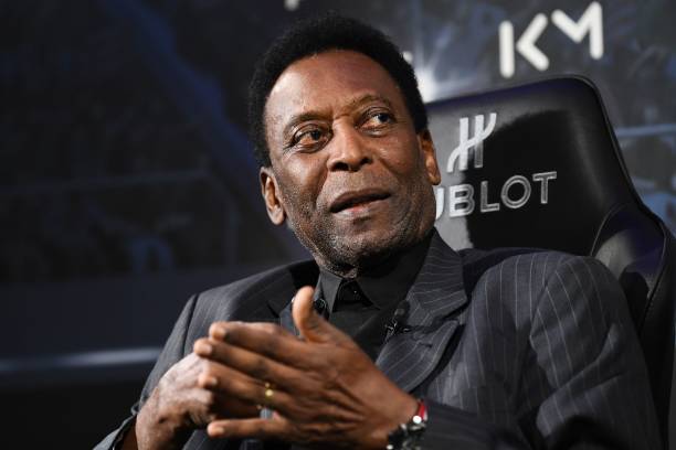 <p>File: Brazilian football legend Pele speaks during a meeting with Paris Saint-Germain (PSG) and France national football team in Paris</p>