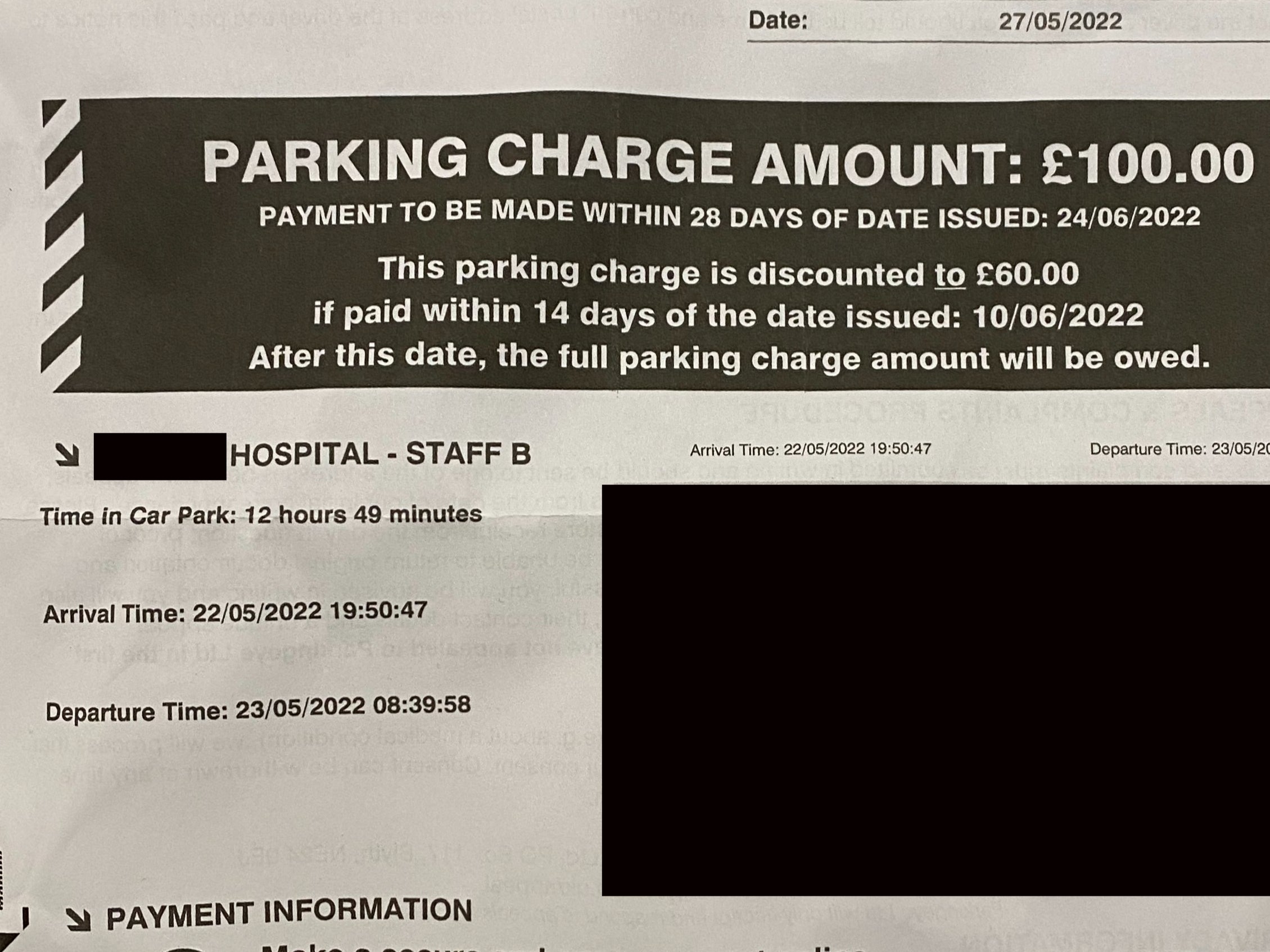 One of Malinga Ratwatte’s parking fines