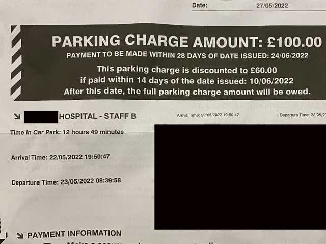 <p>One of Malinga Ratwatte’s parking fines </p>