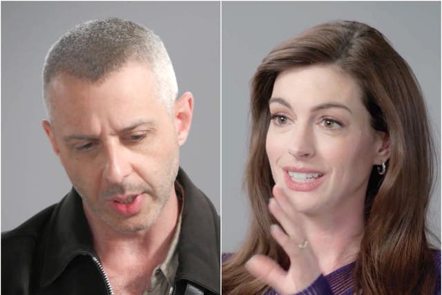 <p>Jeremy Strong and Anne Hathaway in Variety’s ‘Actors on Actors’ series</p>