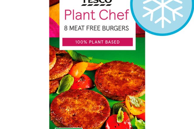 <p>Tesco vegan Plant Chef burgers</p>
