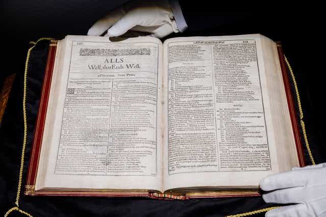 Copy of Shakespeare’s First Folio worth up to £2 million to go up for auction (Sotheby’s/PA)
