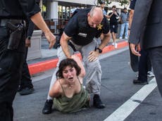 Video shows Secret Service tackling abortion protester to the ground after she approached Biden motorcade