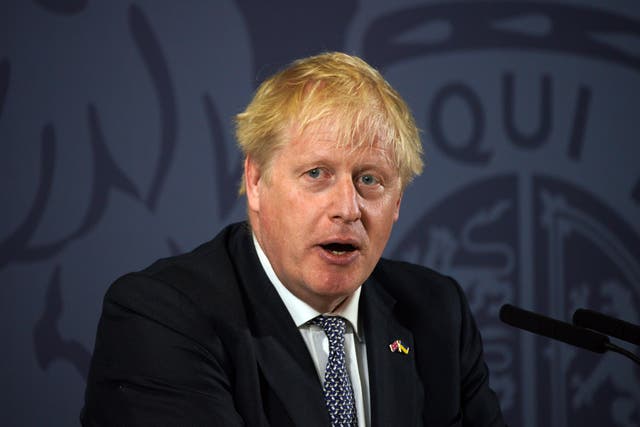 Prime Minister Boris Johnson during his speech at Blackpool and The Fylde College in Blackpool, Lancashire where he announced new measures to potentially help people onto the property ladder (Peter Byrne/PA)