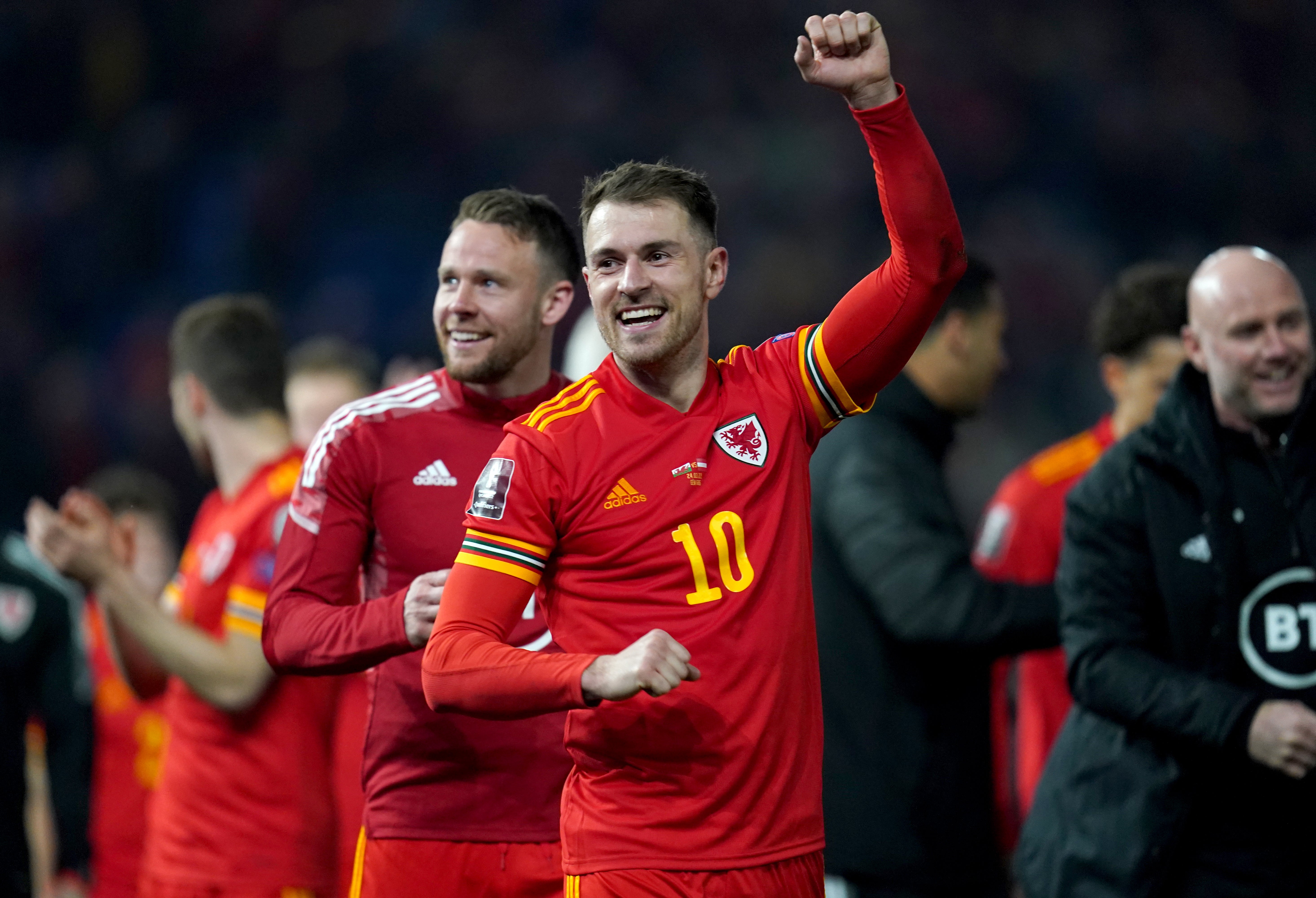 Wales’ Aaron Ramsey could come up against his Juventus team-mate Matthijs de Ligt at the World Cup later this year (Nick Potts/PA)