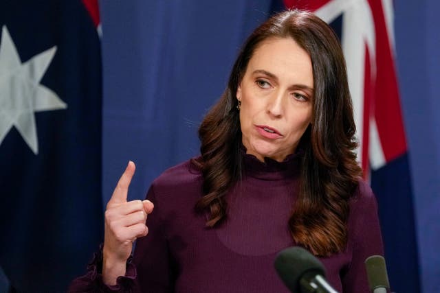 <p>New Zealand prime minister Jacinda Ardern reacts during a press conference on 10 June </p>