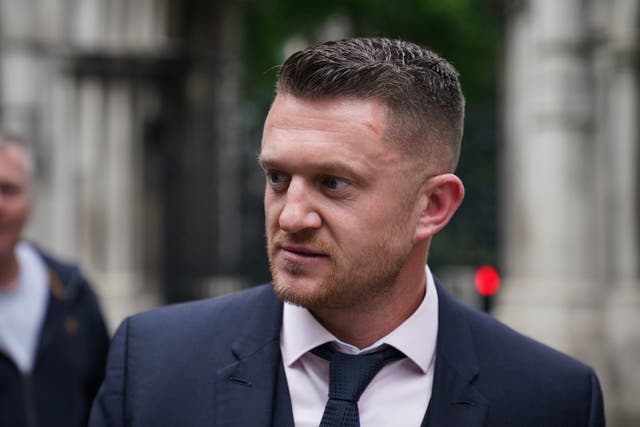 <p>Tommy Robinson gave evidence about his finances after he lost a libel case brought by a Syrian teenager, Jamal Hijaz</p>