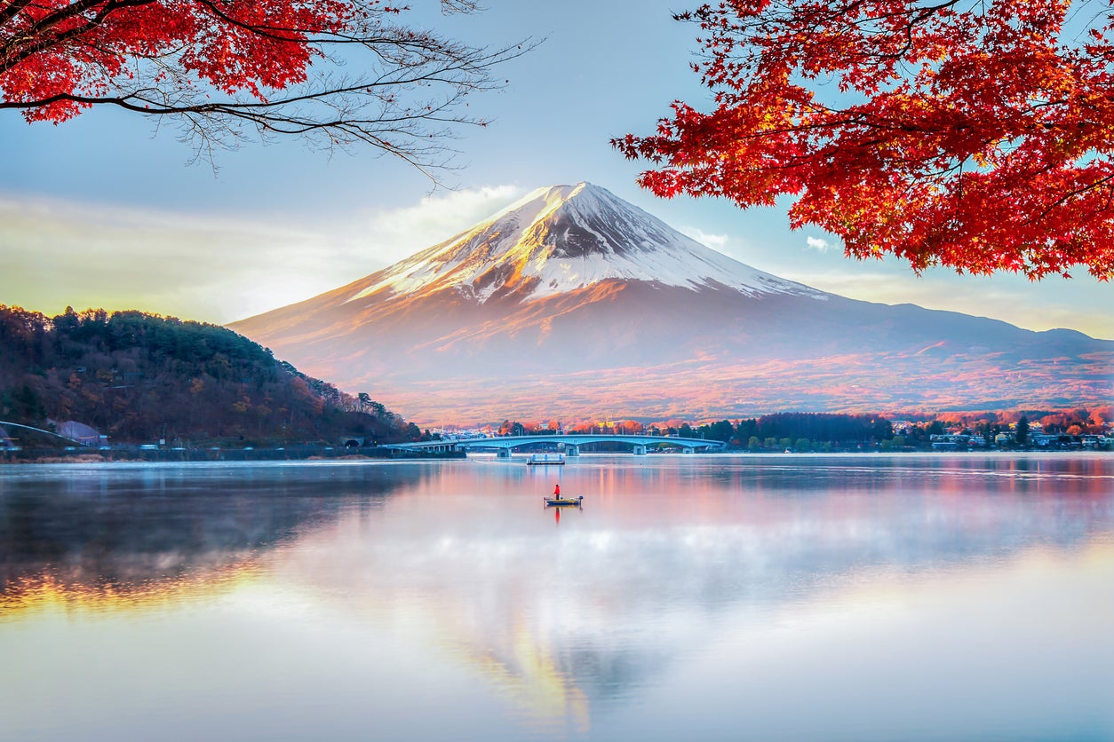 Mount Fuji, Japan, in autumn