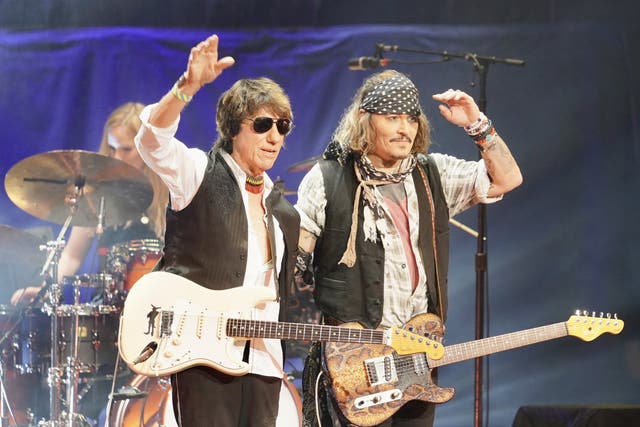 <p>Johnny Depp announced as surprise performer with Jeff Beck at festival</p>