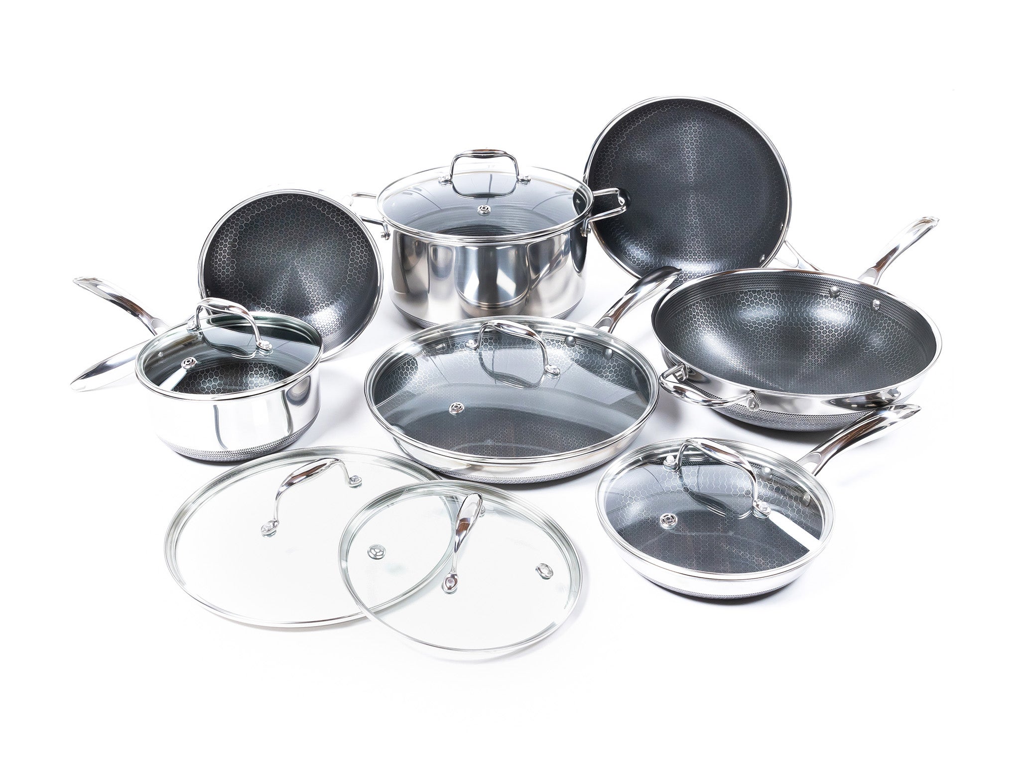 Hexclad 13-piece hybrid cookware set 