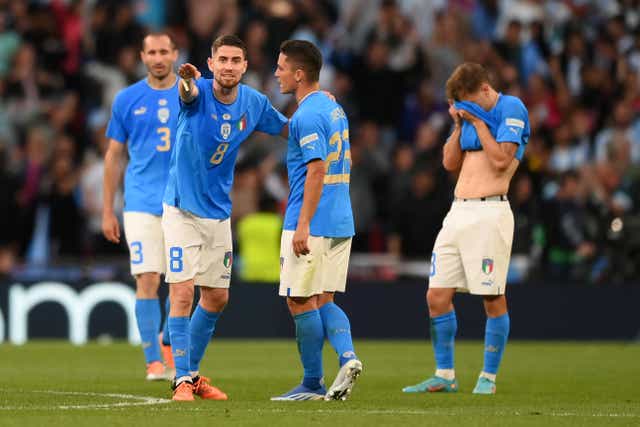 <p>Italy face England on Saturday night </p>