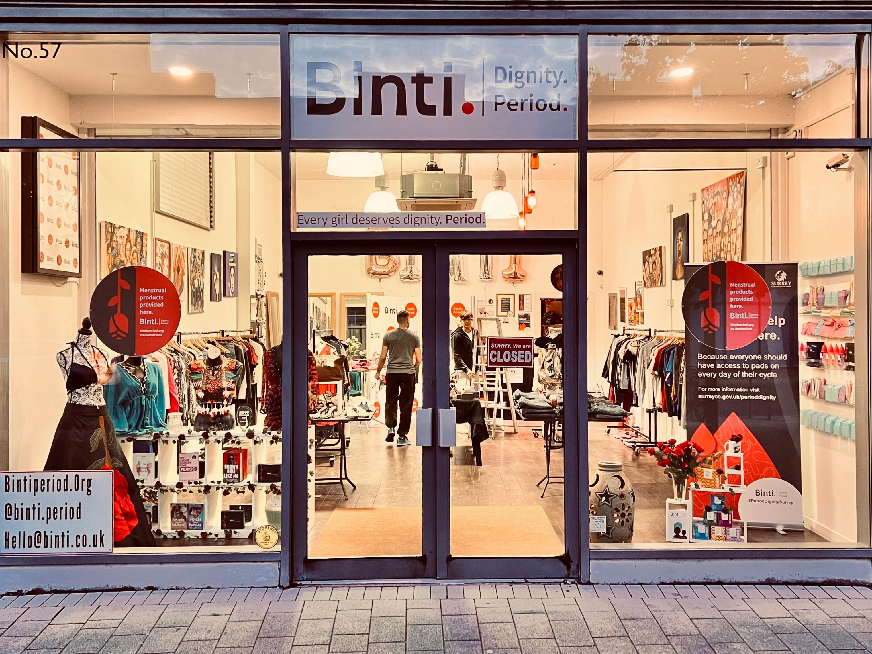 Binti International’s period charity shop opens in Surrey