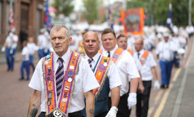 The BBC has said it will not provide live coverage of this year’s Twelfth of July parade in Belfast (Niall Carson/PA)
