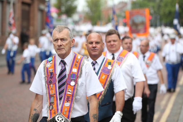 The BBC has said it will not provide live coverage of this year’s Twelfth of July parade in Belfast (Niall Carson/PA)