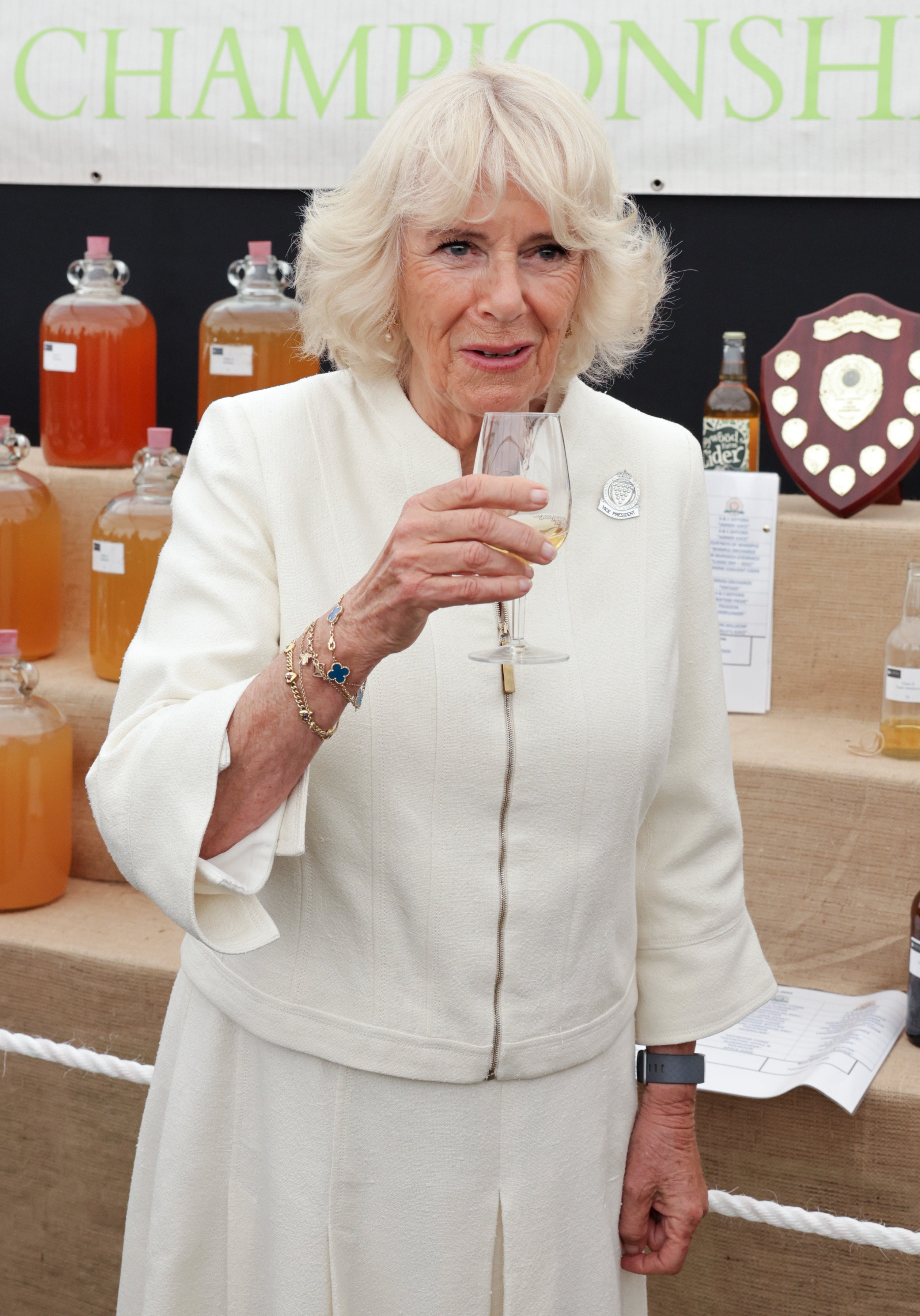 The Duchess of Cornwall described the sparkling cider as “smooth and refreshing” (PA)