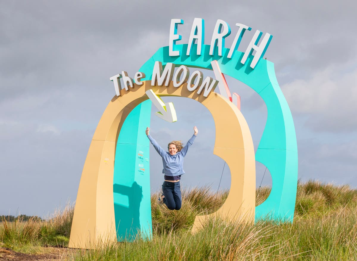 Scale model of solar system installed in Belfast hills Scale model of solar system installed in Belfast hills