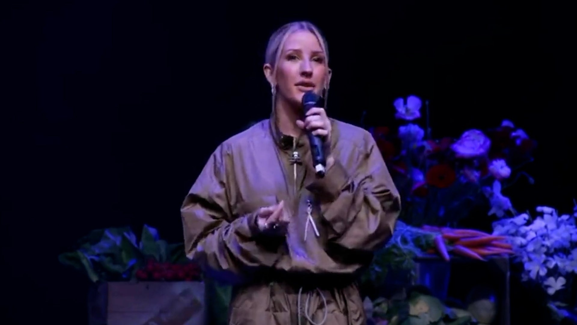 Ellie Goulding speaking at Overheated, presented by Billie Eilish on Friday