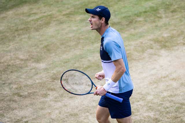 Andy Murray claimed a brilliant win over Stefanos Tsitsipas (Tom Weller/dpa via AP)