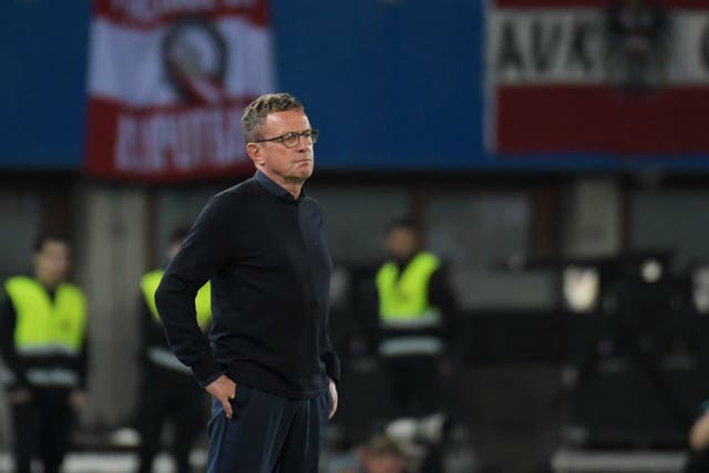 Ralf Rangnick’s side drew 1-1 with world champions France (Michael Gruber/AP)