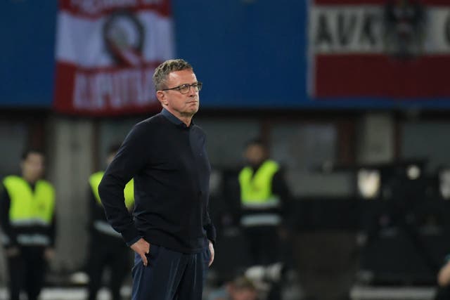 Ralf Rangnick’s side drew 1-1 with world champions France (Michael Gruber/AP)