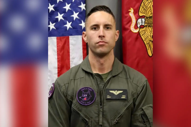 <p>Captain John Sax was one of five Marines killed when their helicopter crashed in a training accident</p>