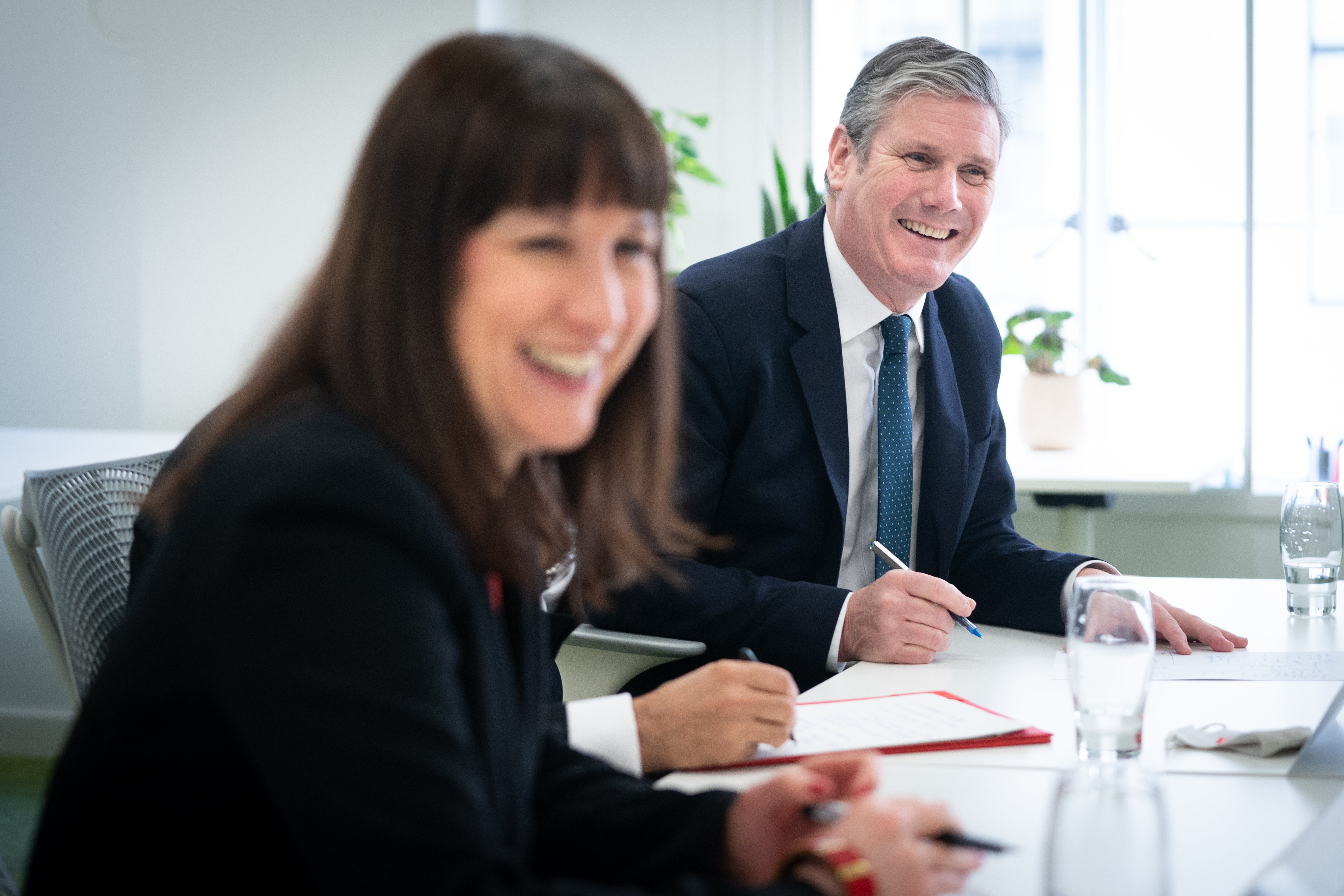 Labour Party leader Sir Keir Starmer and Shadow chancellor Rachel Reeves (Stefan Rousseau/PA)