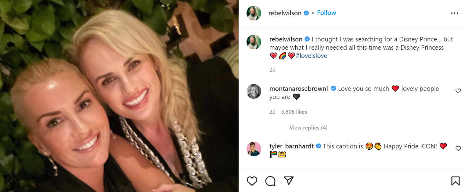The Australian comedian and actor came out in an Instagram post